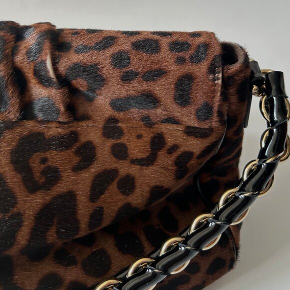 FENDI CHEETAH LEOPARD PONY HAIR MIA FLAP MAMA FOREVER - Picture 7 of 16